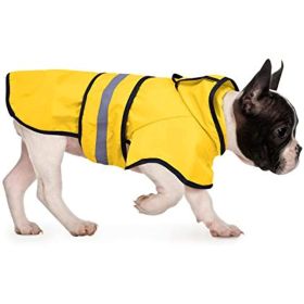 Reflective Hooded Dog Raincoat | Waterproof Slicker Poncho for Small to X-Large Dogs (Color: Clear, size: medium)