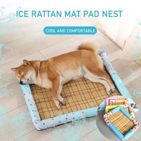 Breathable Pet Cooling Mat | Summer Ice Mat for Dogs & Cats (Color: Green, size: 40cm*30cm*7cm)