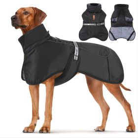 Large Dog Winter Coat | Windproof Reflective Calming Vest for Cold-Weather & Travel (Color: Red, size: 4XL)