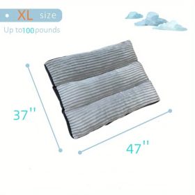 Large Dog Sleeping Mat | Soft & Washable Floor Mattress for Dogs up to 100 lbs (Color: Gray, size: 47''*37''*4'' up to 100lbs)