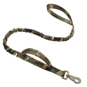 K9 Tactical Bungee Dog Leash / Adjustable Military-Grade Leash with Dual Handles (colour: Cp camouflage, Specifications (length * width): 100-150cm)