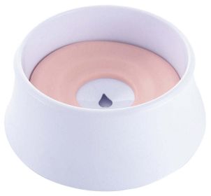 Pet Life 'Pud-Guard' Anti-Spill Floating Water & Food Bowl (Color: Pink)