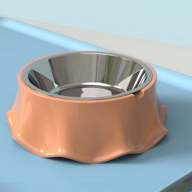Stainless Steel Pet Bowl for Food and Water – Durable, Easy-to-Clean Feeding Solution (Color: Orange)