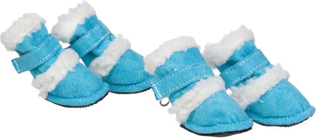 Shearling "Duggz" Pet Shoes / Cozy & Protective Winter Boots for Dogs (Set of 4) (size: small)