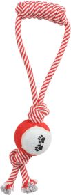 ‘Pull Away’ Rope & Tennis Ball Dog Toy | Tug, Fetch & Chew Fun (Option: Red)