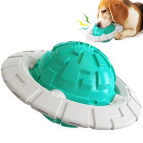 Interactive Flying Saucer Dog Toy | Sound, Molar & Toothbrush Training Fun (Color: Blue)