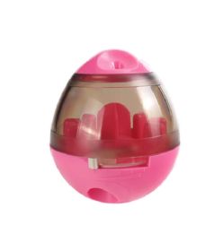 Pet Treat Tumble Ball | Slow Feeder & Interactive Training Toy (Color: Pink)